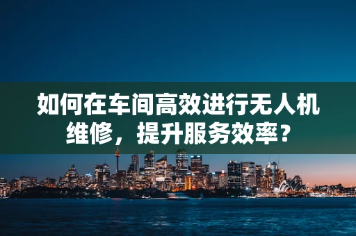 如何在车间高效进行无人机维修，提升服务效率？