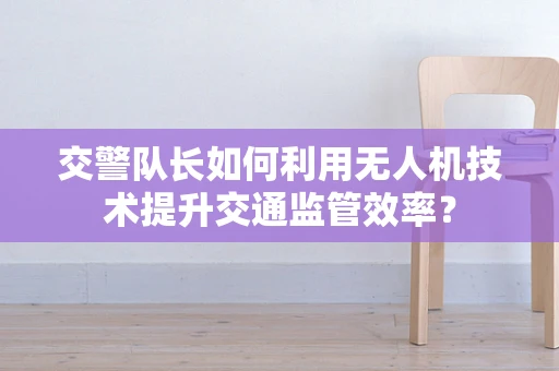 交警队长如何利用无人机技术提升交通监管效率？