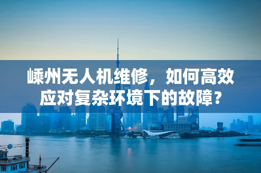 嵊州无人机维修，如何高效应对复杂环境下的故障？