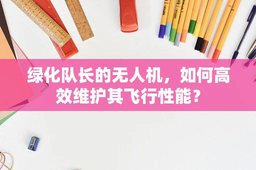 绿化队长的无人机，如何高效维护其飞行性能？