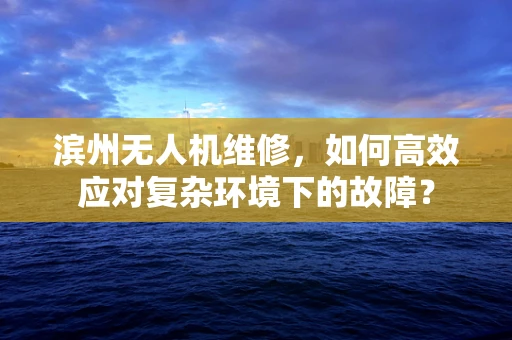 滨州无人机维修，如何高效应对复杂环境下的故障？