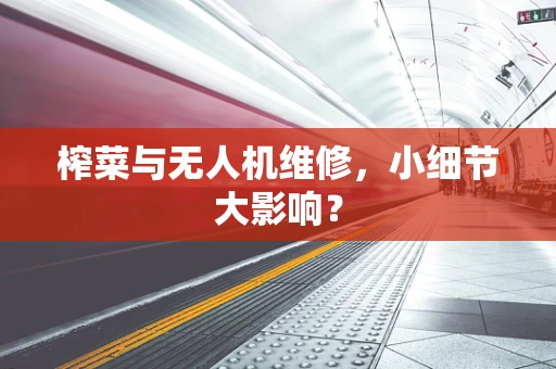 榨菜与无人机维修，小细节大影响？