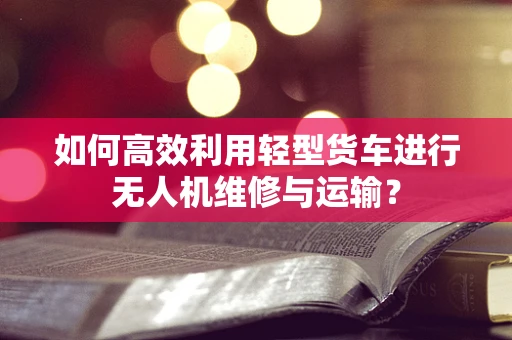 如何高效利用轻型货车进行无人机维修与运输？