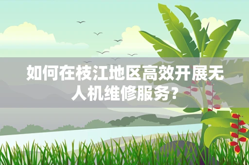 如何在枝江地区高效开展无人机维修服务？