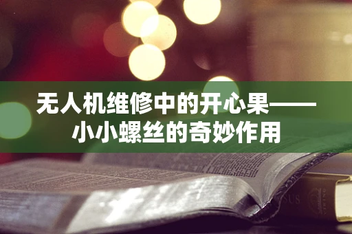 无人机维修中的开心果——小小螺丝的奇妙作用