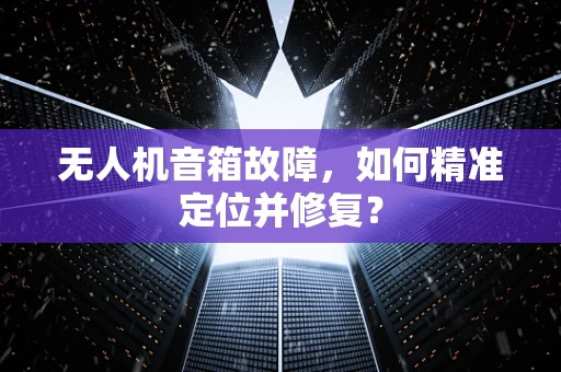无人机音箱故障，如何精准定位并修复？
