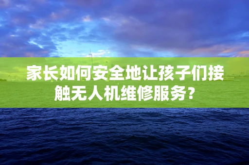 家长如何安全地让孩子们接触无人机维修服务？