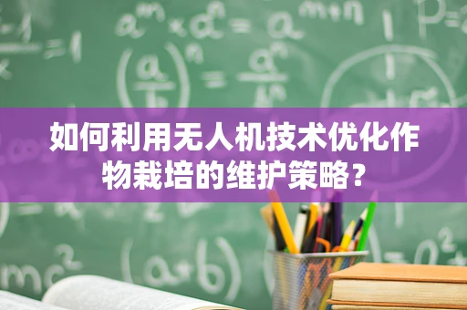 如何利用无人机技术优化作物栽培的维护策略？