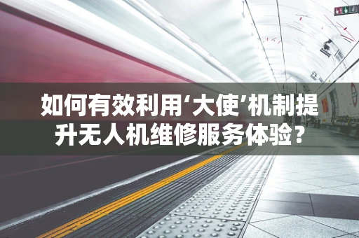 如何有效利用‘大使’机制提升无人机维修服务体验？