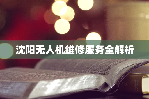 沈阳无人机维修服务全解析
