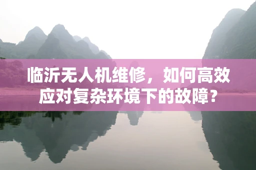 临沂无人机维修，如何高效应对复杂环境下的故障？