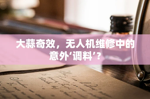 大蒜奇效，无人机维修中的意外‘调料’？
