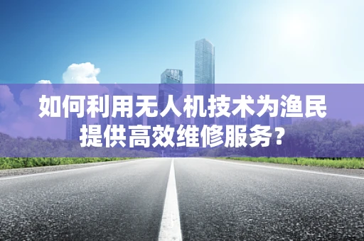 如何利用无人机技术为渔民提供高效维修服务？