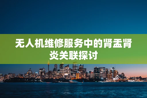 无人机维修服务中的肾盂肾炎关联探讨
