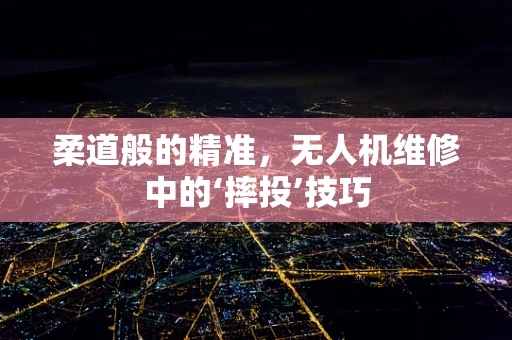 柔道般的精准，无人机维修中的‘摔投’技巧