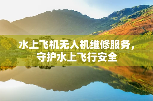 水上飞机无人机维修服务，守护水上飞行安全
