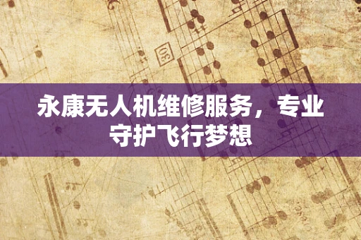 永康无人机维修服务，专业守护飞行梦想