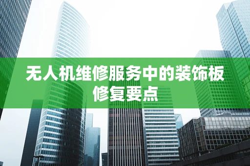 无人机维修服务中的装饰板修复要点