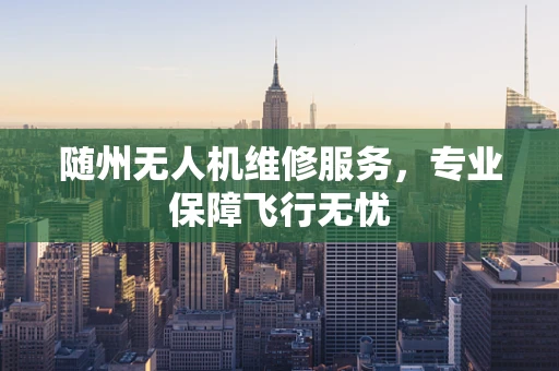 随州无人机维修服务，专业保障飞行无忧