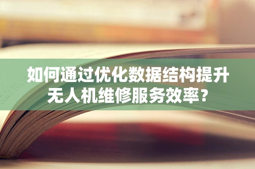 如何通过优化数据结构提升无人机维修服务效率？