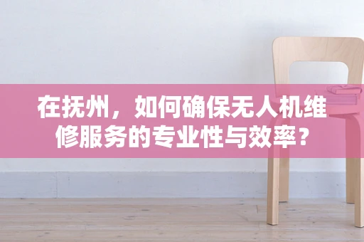 在抚州，如何确保无人机维修服务的专业性与效率？