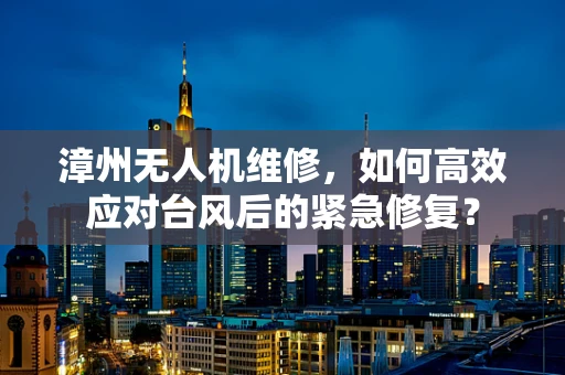 漳州无人机维修，如何高效应对台风后的紧急修复？