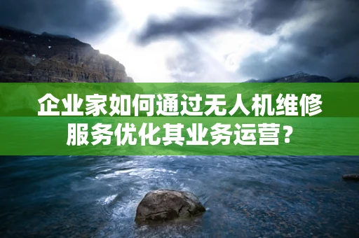 企业家如何通过无人机维修服务优化其业务运营？