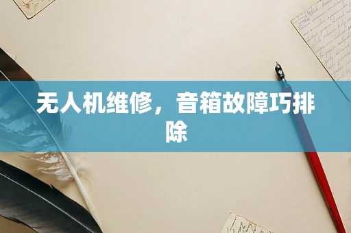 无人机维修，音箱故障巧排除