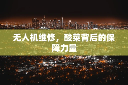无人机维修，酸菜背后的保障力量
