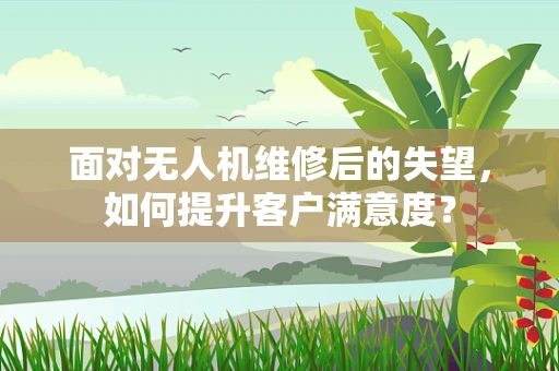 面对无人机维修后的失望，如何提升客户满意度？