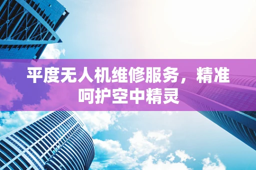 平度无人机维修服务，精准呵护空中精灵