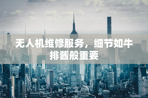 无人机维修服务，细节如牛排酱般重要