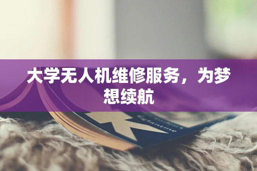 大学无人机维修服务，为梦想续航