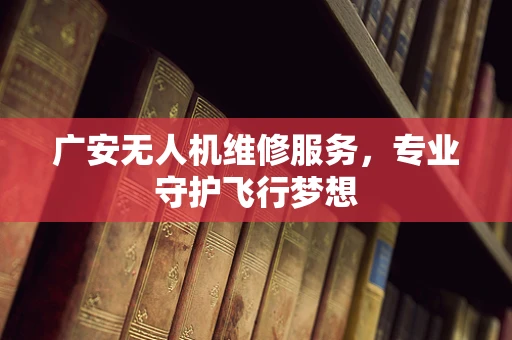 广安无人机维修服务，专业守护飞行梦想
