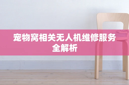 宠物窝相关无人机维修服务全解析