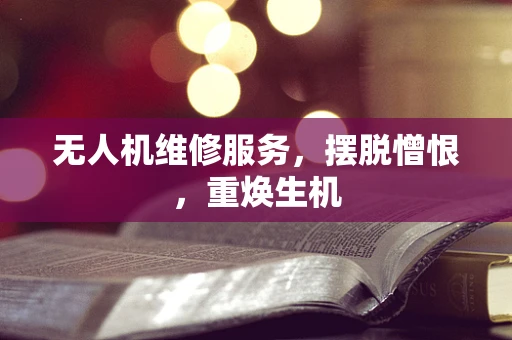 无人机维修服务，摆脱憎恨，重焕生机