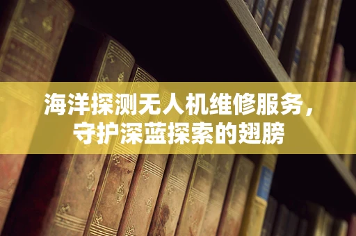 海洋探测无人机维修服务，守护深蓝探索的翅膀