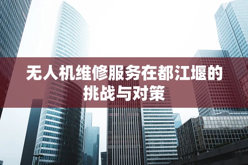 无人机维修服务在都江堰的挑战与对策