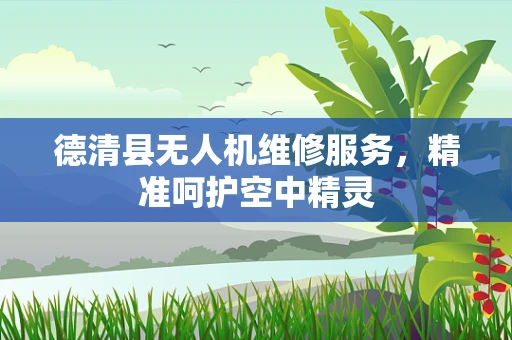德清县无人机维修服务，精准呵护空中精灵