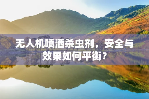 无人机喷洒杀虫剂，安全与效果如何平衡？