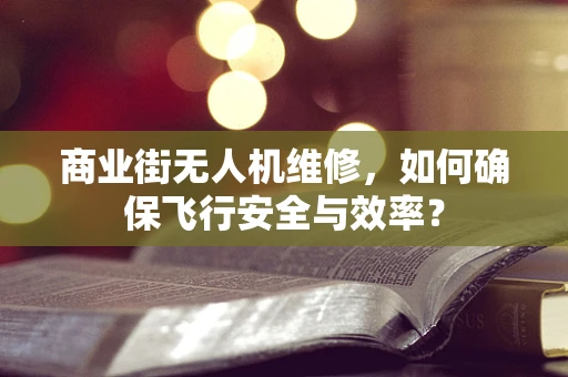 商业街无人机维修，如何确保飞行安全与效率？