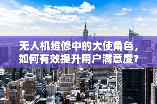 无人机维修中的大使角色，如何有效提升用户满意度？
