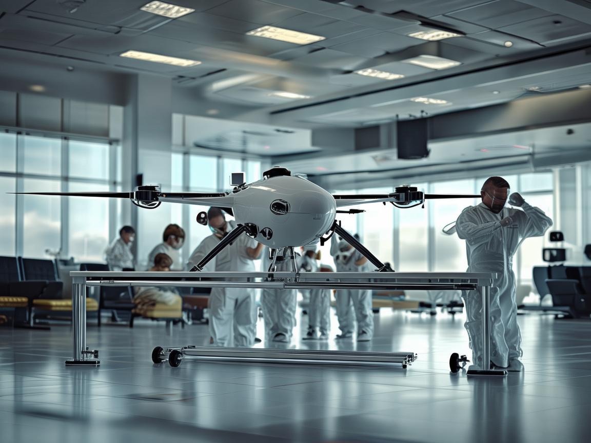 机场候机厅的无人机维修保障