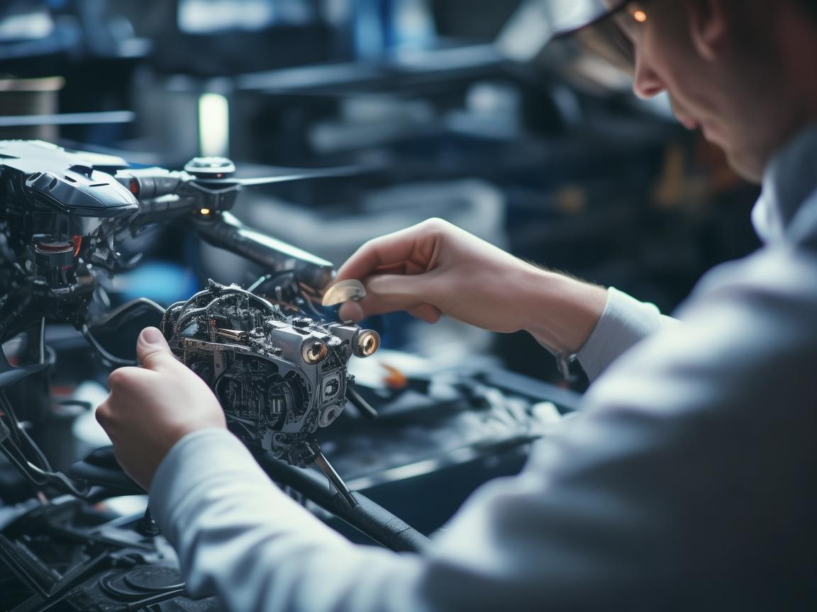 无人机维修，像呵护牙刷般精细