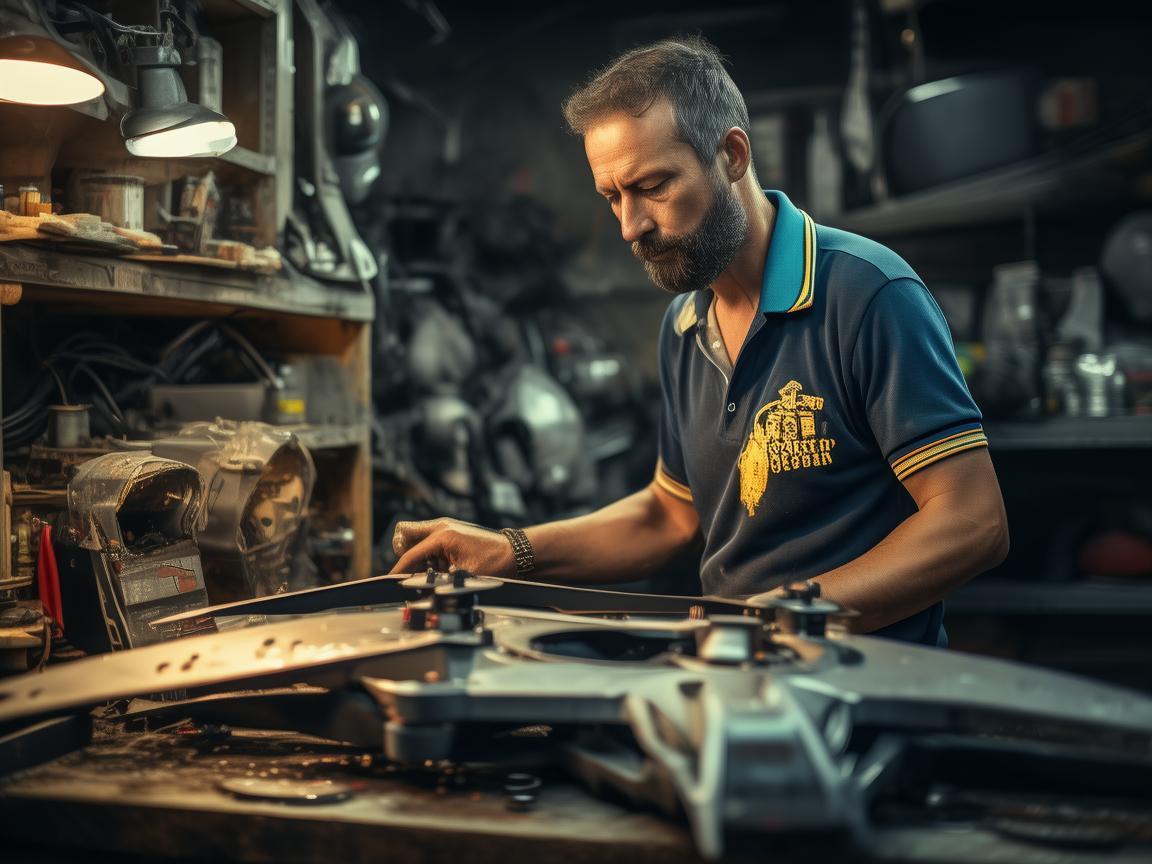 马球衫下的无人机维修传奇